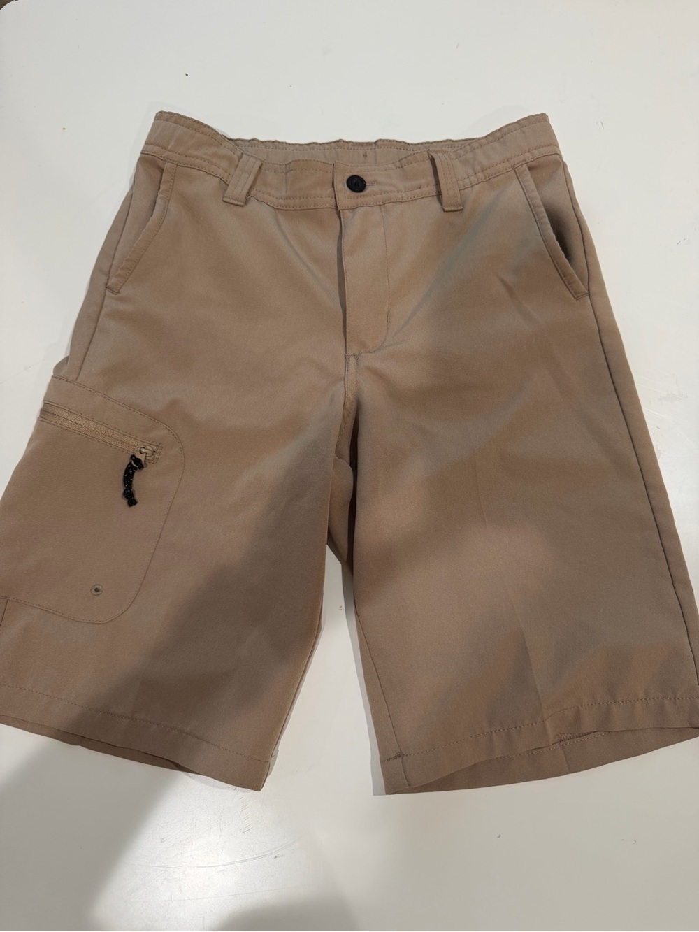 Boy’s Tan Cargo Shorts with Side Zip Pocket